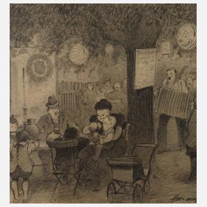 Willy Heier, attr., Frankfurter Gartenwirtschaft