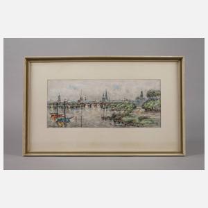 Ferdinand Höpner, "Alster mit Stadt"