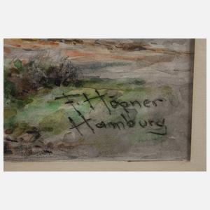 Ferdinand Höpner, "Alster mit Stadt"