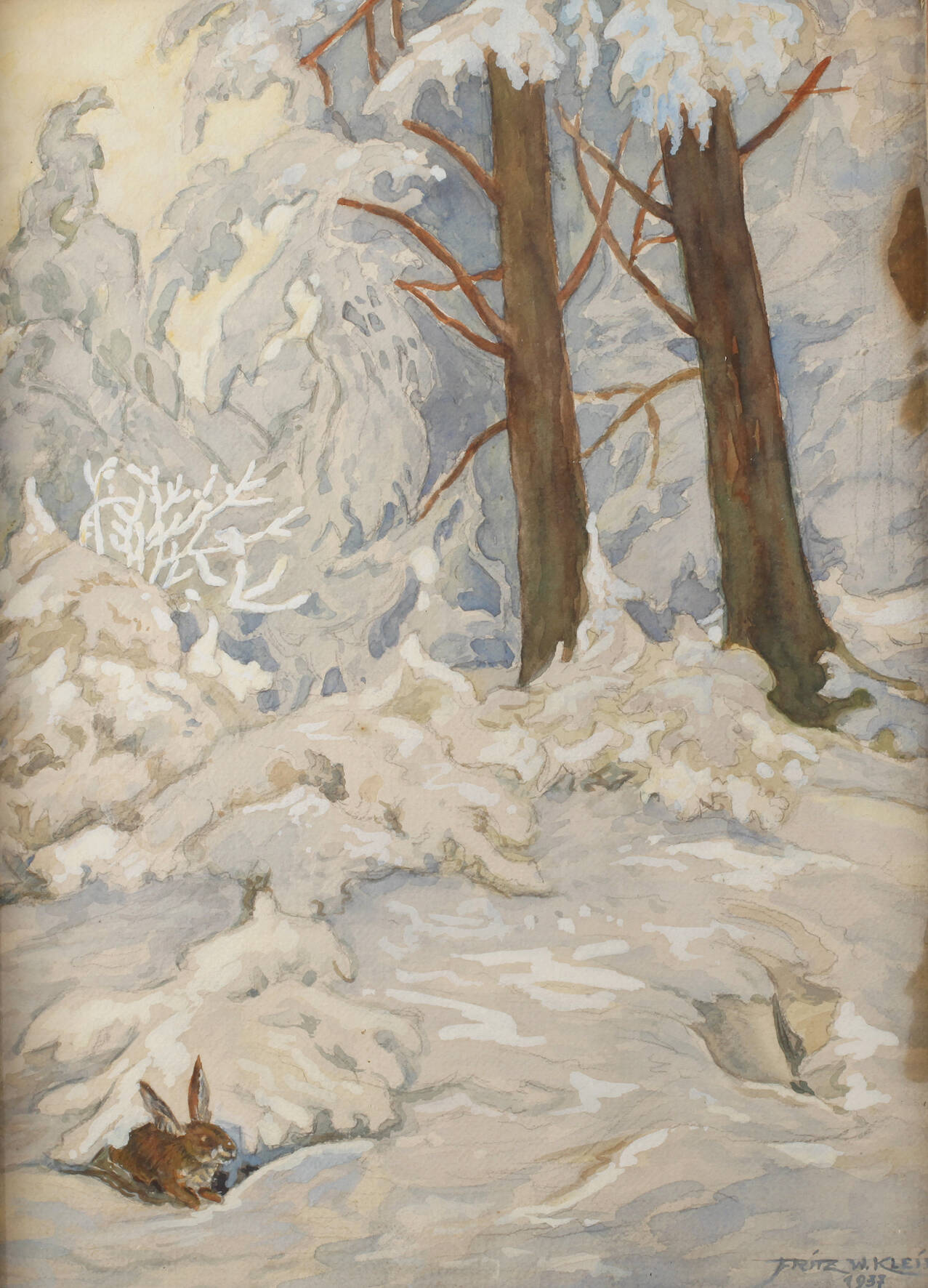 Fritz Klein, Im Winterwald