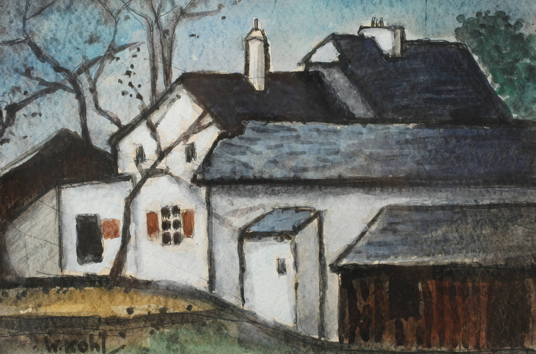 Willi Kohl, attr., Bauernhof