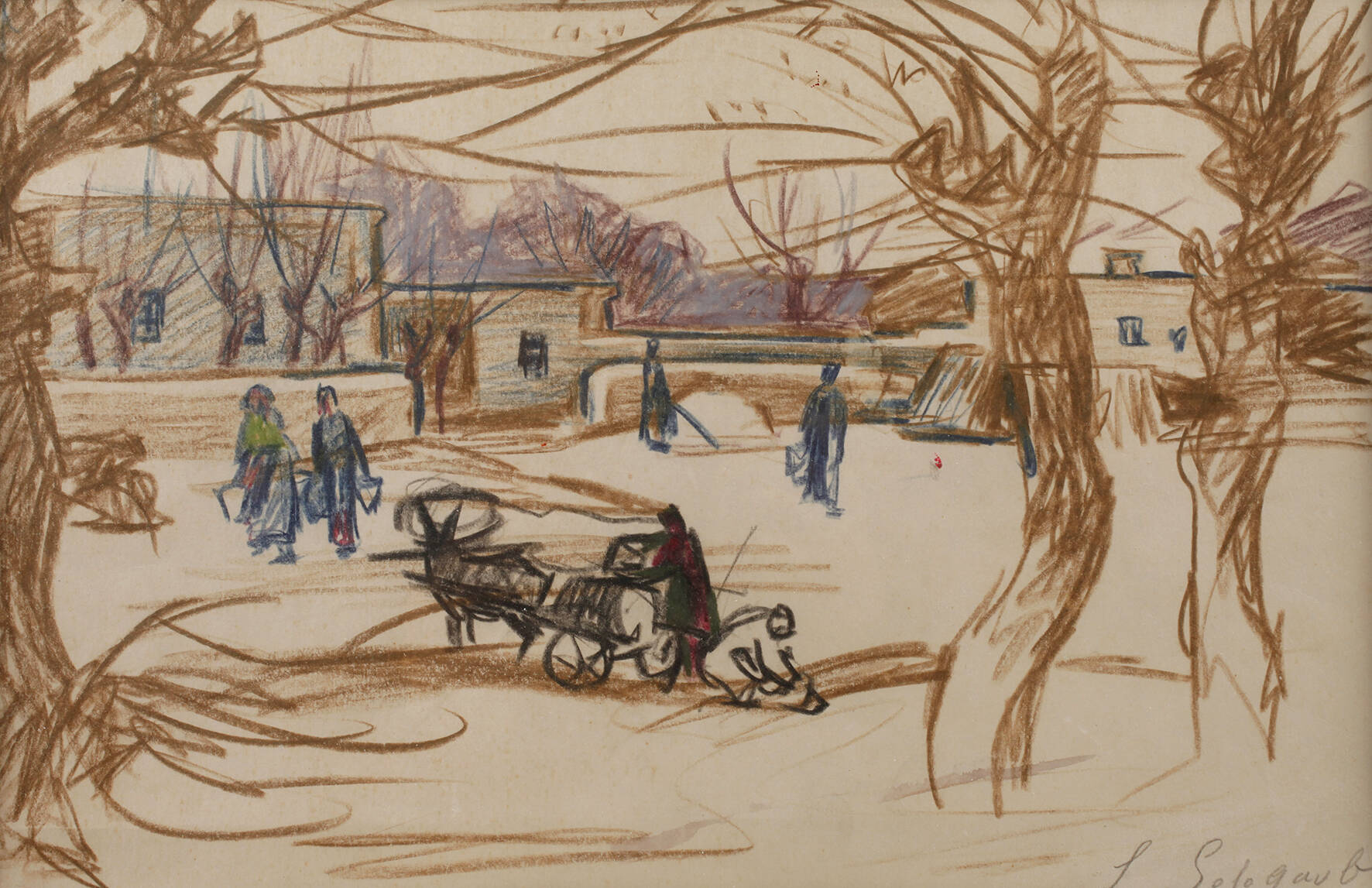 Leonid Romanovitch Sologub, Winter am See