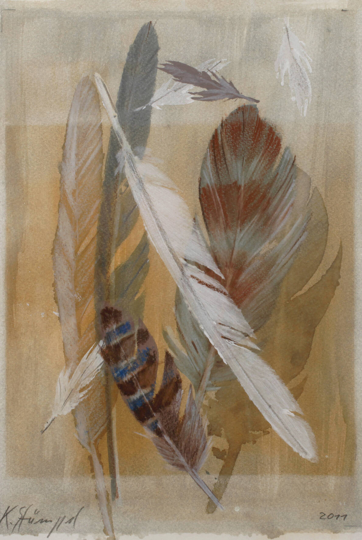 Prof. Klaus Stümpel, Federstillleben 1