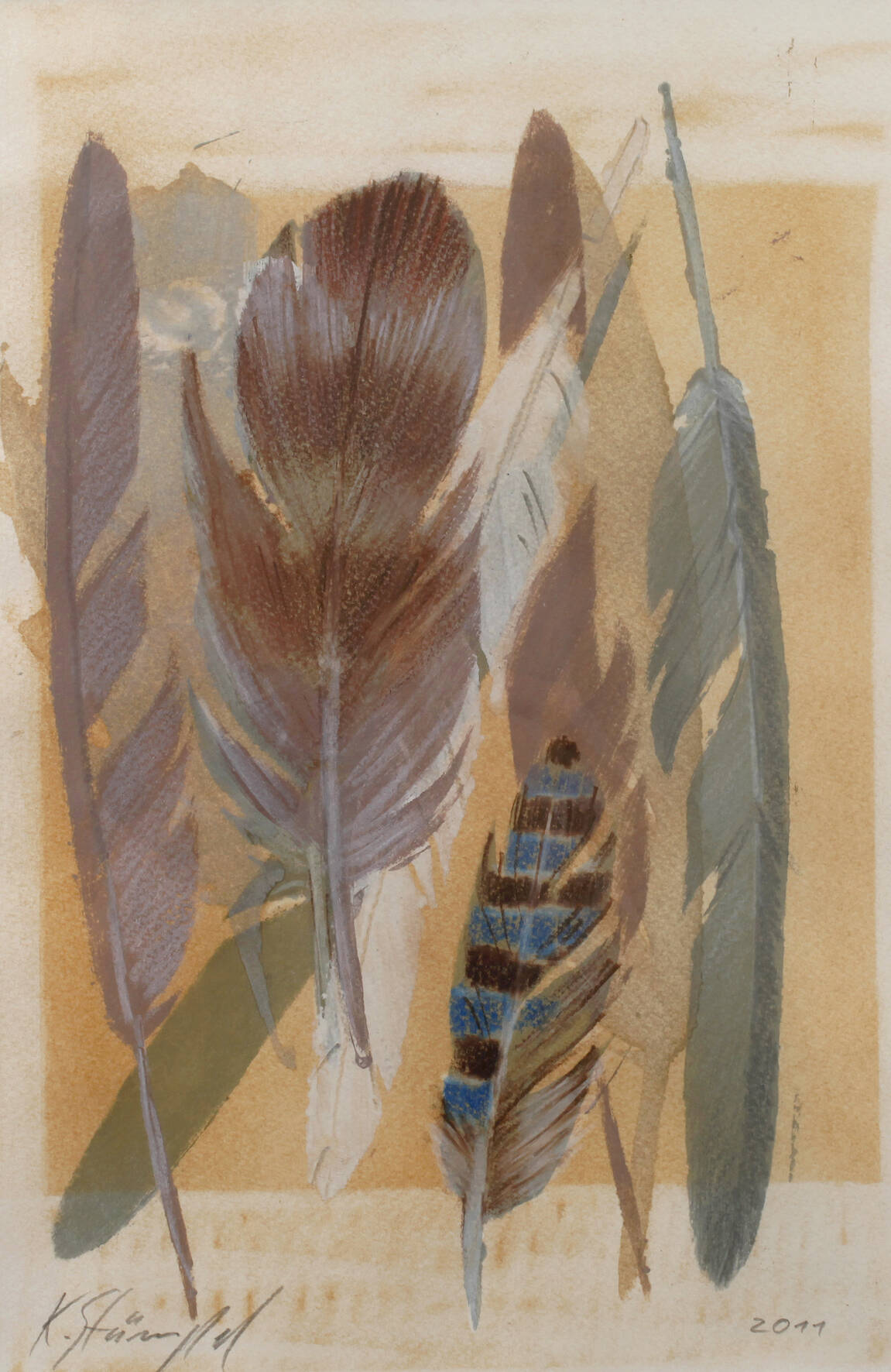 Prof. Klaus Stümpel, Federstillleben 2