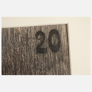 Große Zeichnung eines Gipskopfes