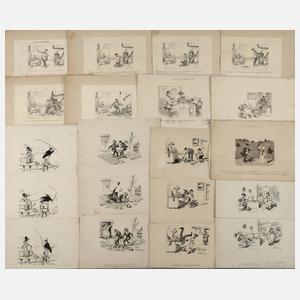 Karl Pommerhanz, Konvolut Illustrationszeichnungen