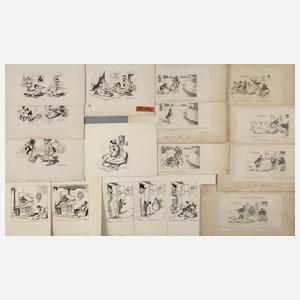 Karl Pommerhanz, Konvolut Illustrationszeichnungen