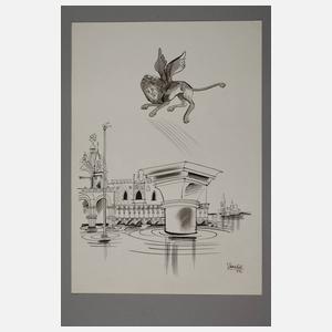 Shmuel Katz, Karikaturen zu Venedig