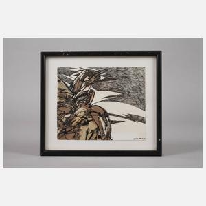 Nelson Garcia, Komposition mit Reiter