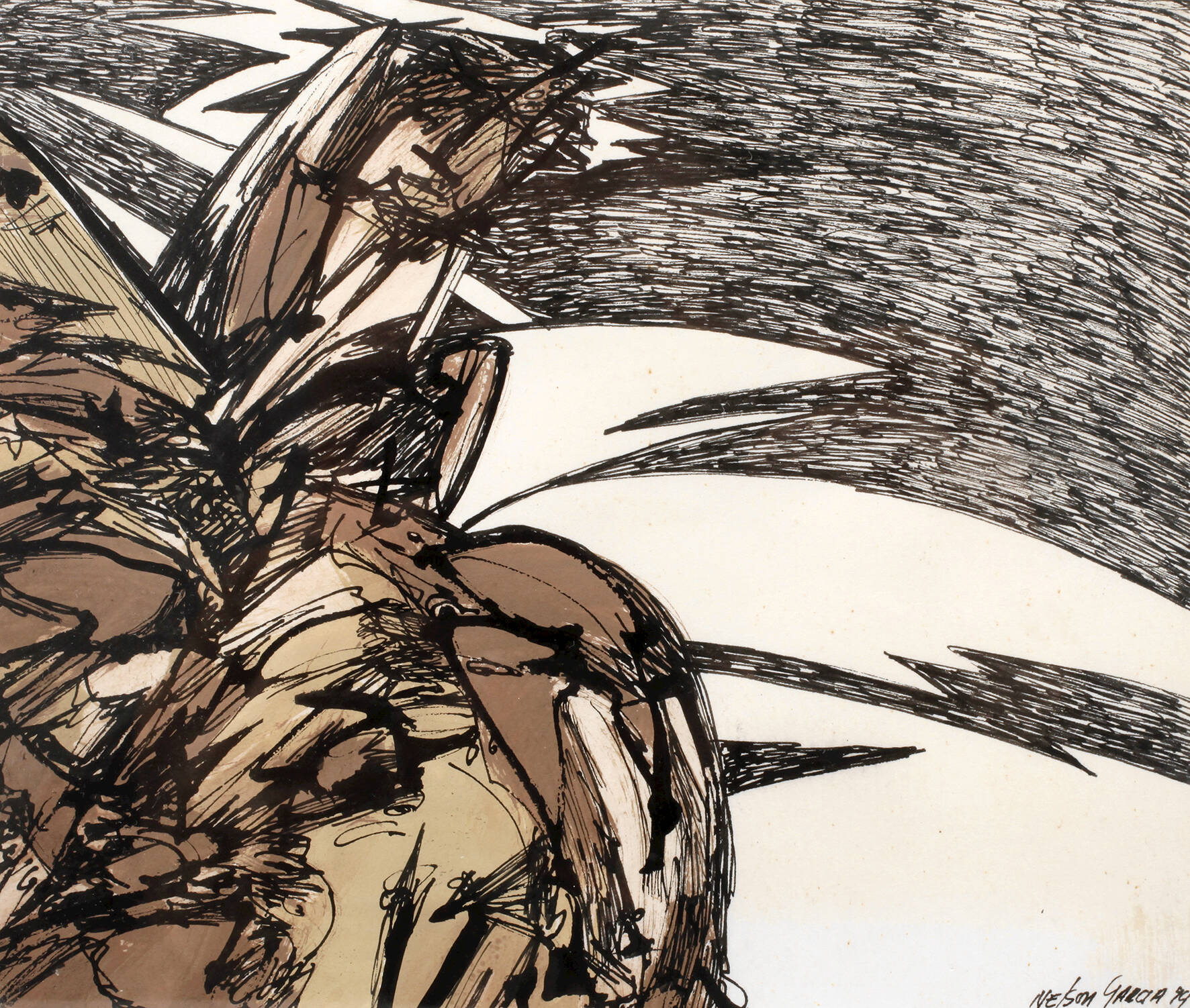 Nelson Garcia, Komposition mit Reiter