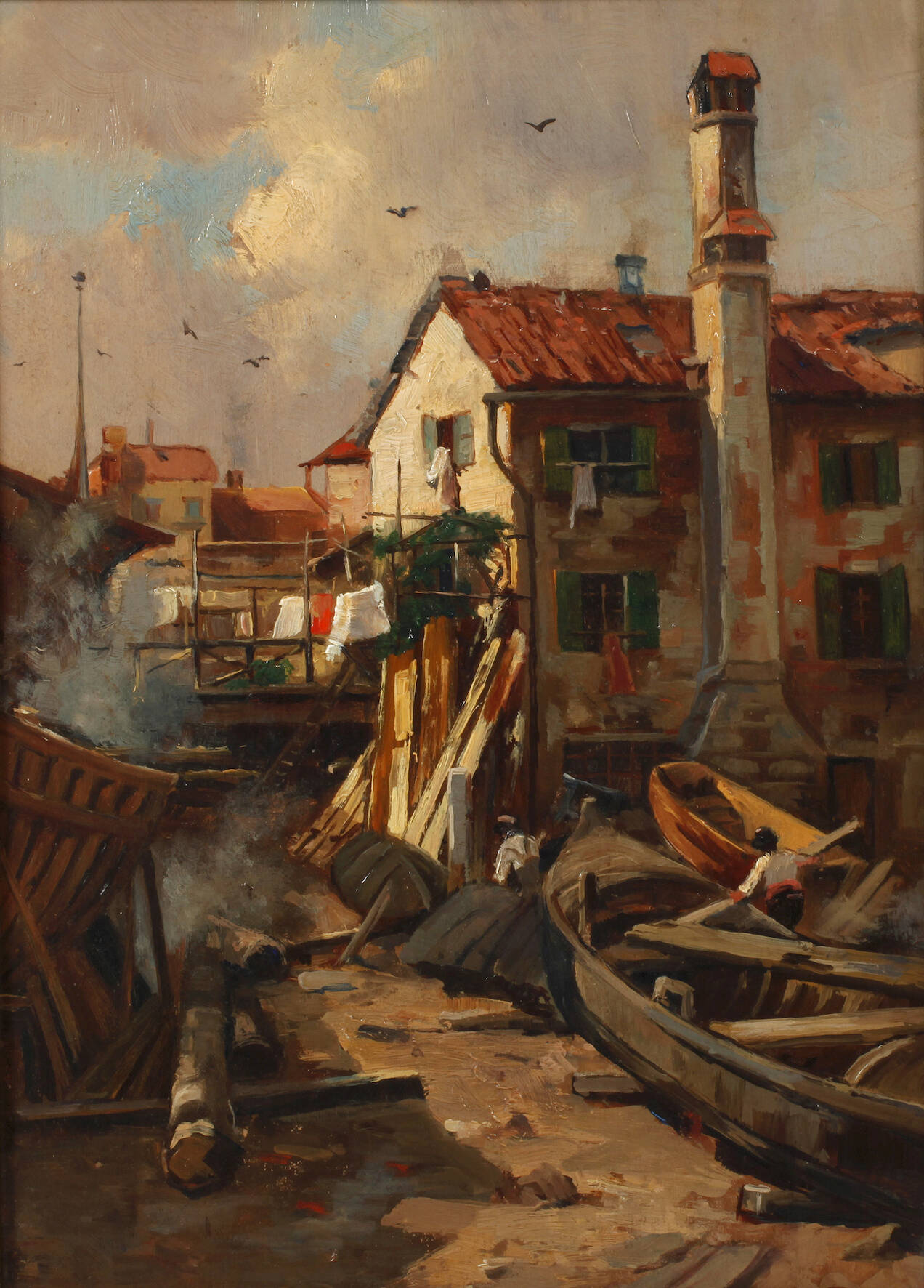 Adolf Thamm, attr., "Alte Werft in Venedig"