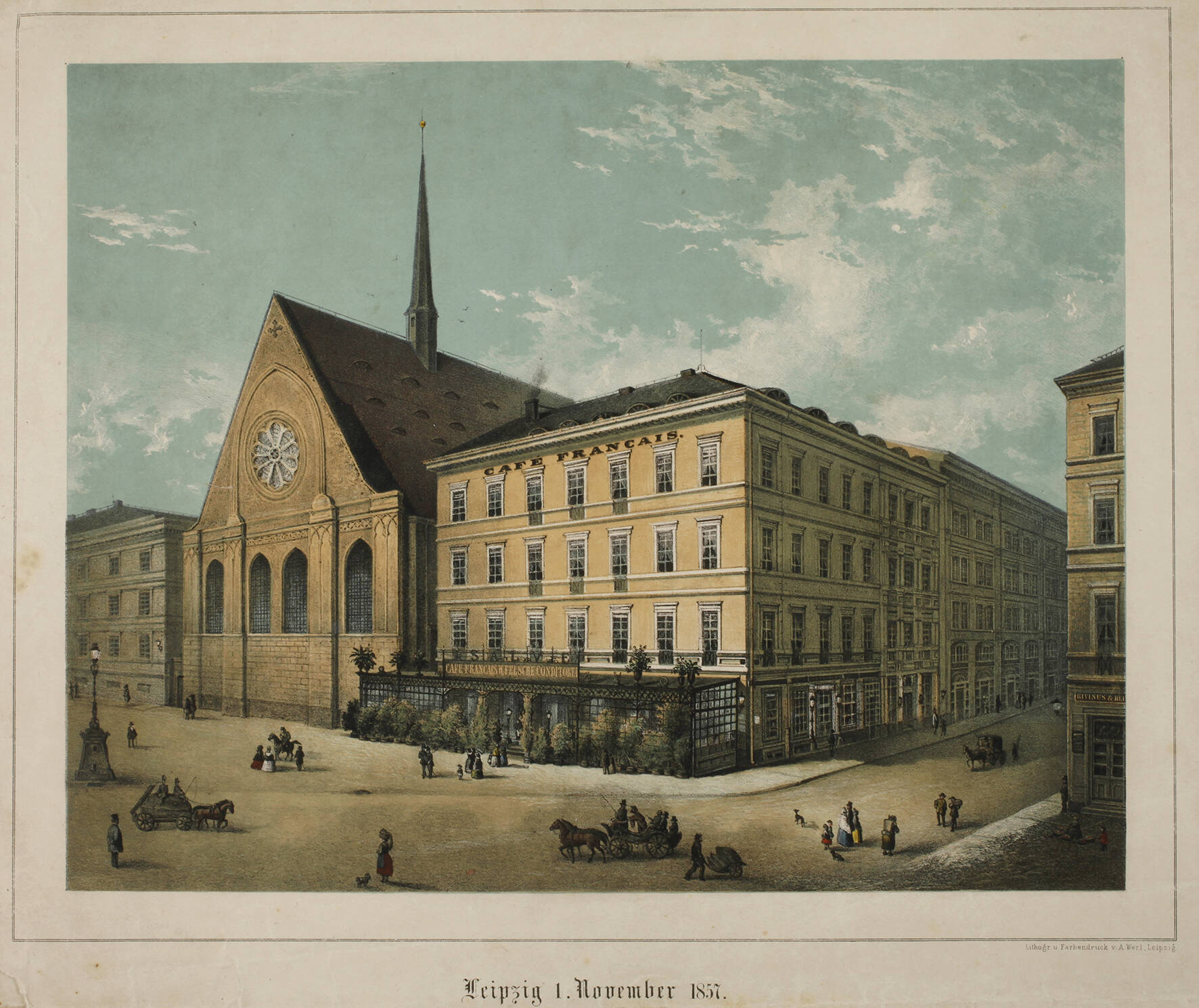 Ansicht der Paulinerkirche zu Leipzig