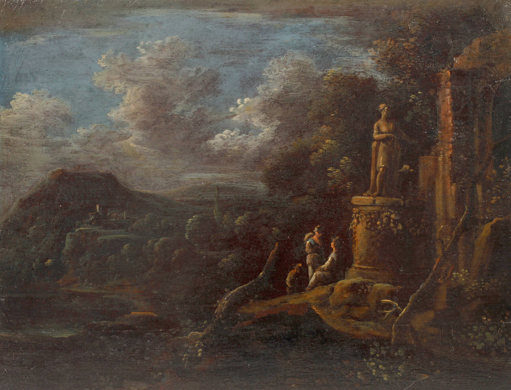 Treffen in nächtlicher Sommerlandschaft