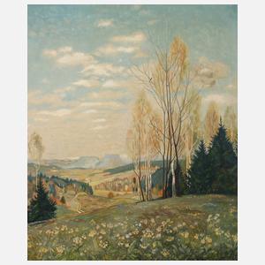 Oskar Bräuer, Frühling in der Sächsischen Schweiz