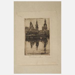 Minni Herzing, Blick über die Elbe in Dresden