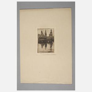 Minni Herzing, Blick über die Elbe in Dresden