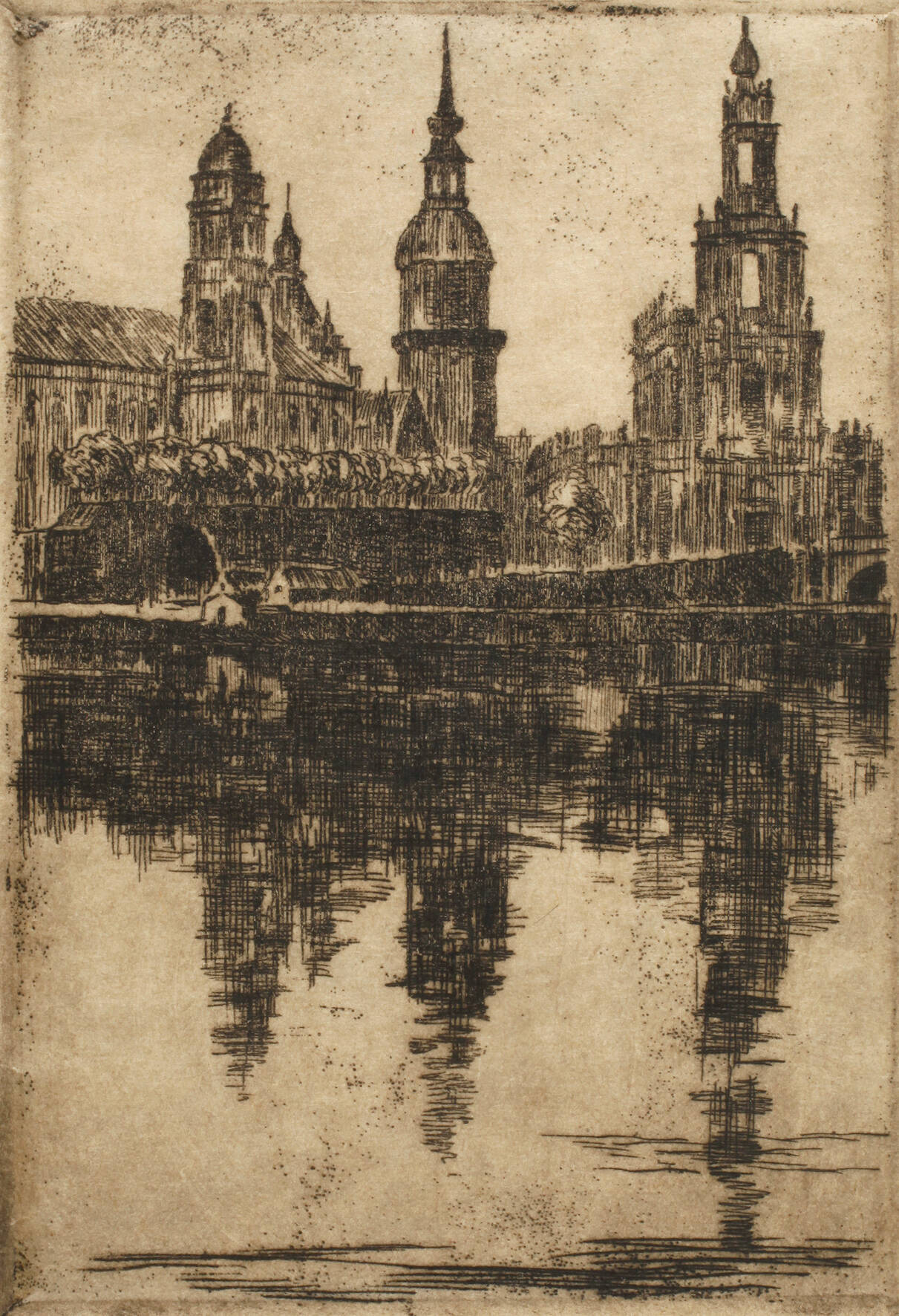 Minni Herzing, Blick über die Elbe in Dresden