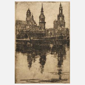 Minni Herzing, Blick über die Elbe in Dresden