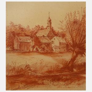 Käthe Mickwausch, "Steinfelskapelle bei Landau"