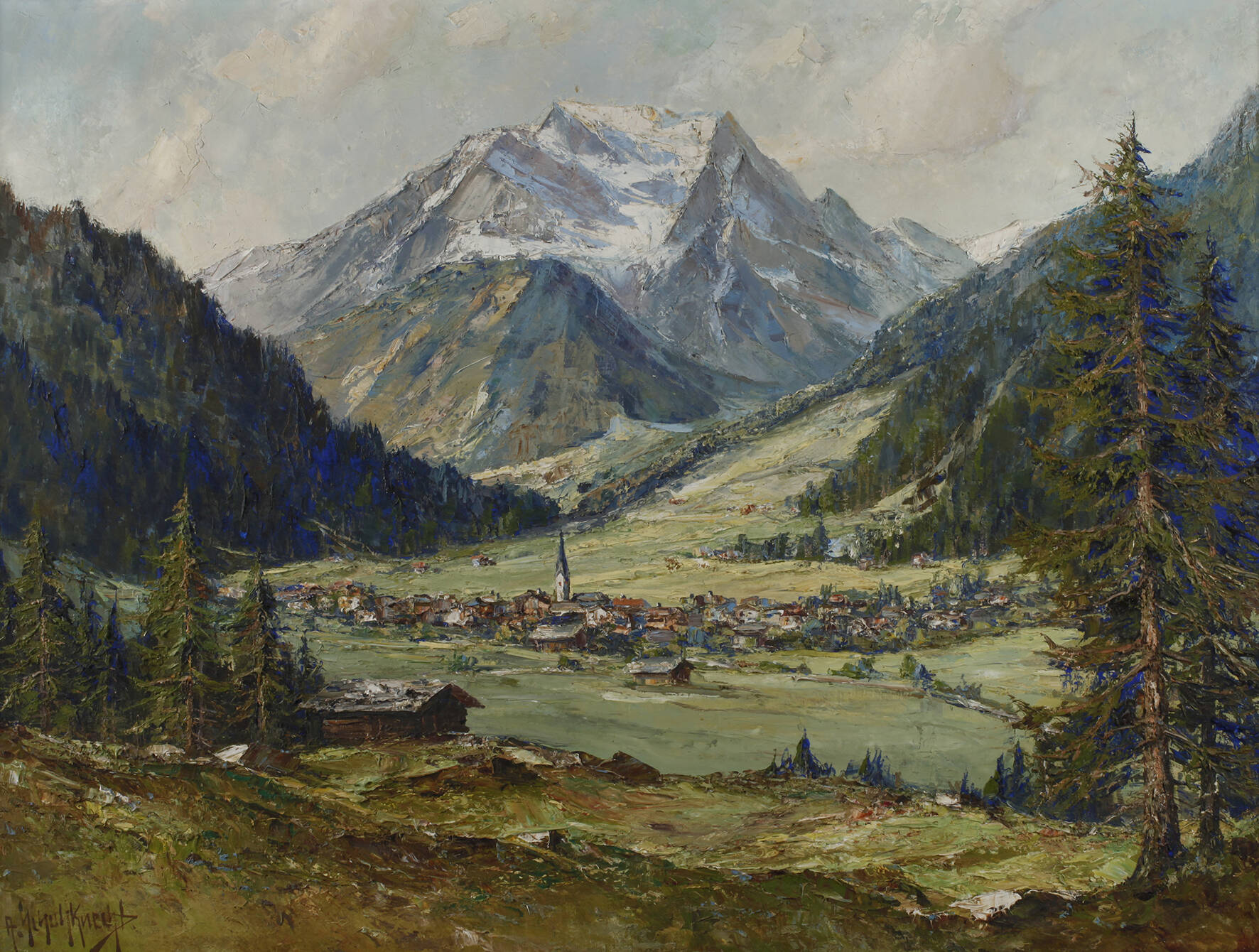 Prof. Adolf Schuhknecht, "Sommer im Zillertal"