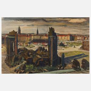 Die zerstörte Frauenkirche in Dresden