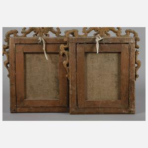 Zwei barocke Andachtsbilder als Gegenstücke