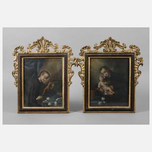 Zwei barocke Andachtsbilder als Gegenstücke