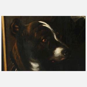 Portrait eines Adligen mit Hund