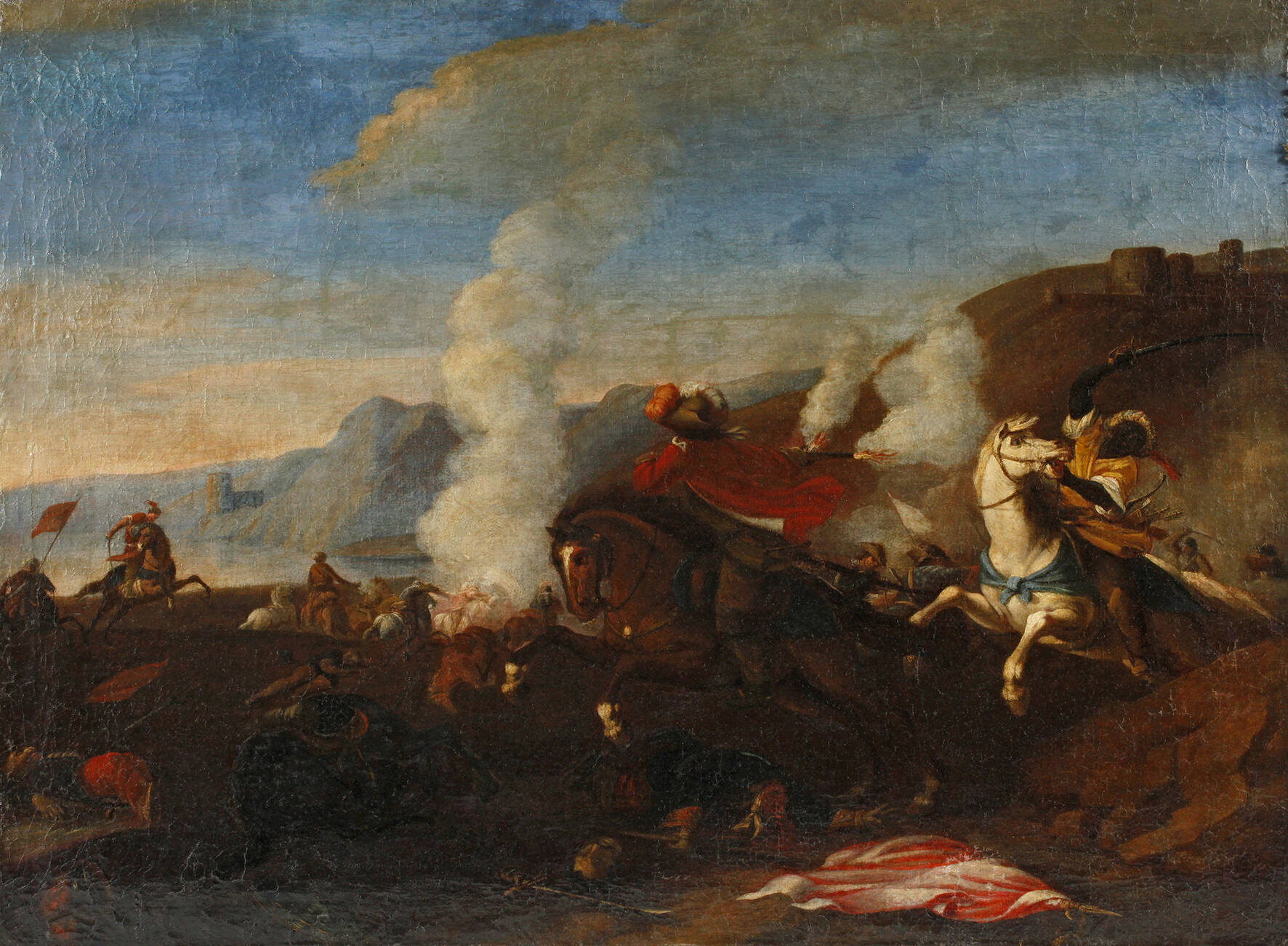 Barocke Schlachtenszene der Osmanenkriege