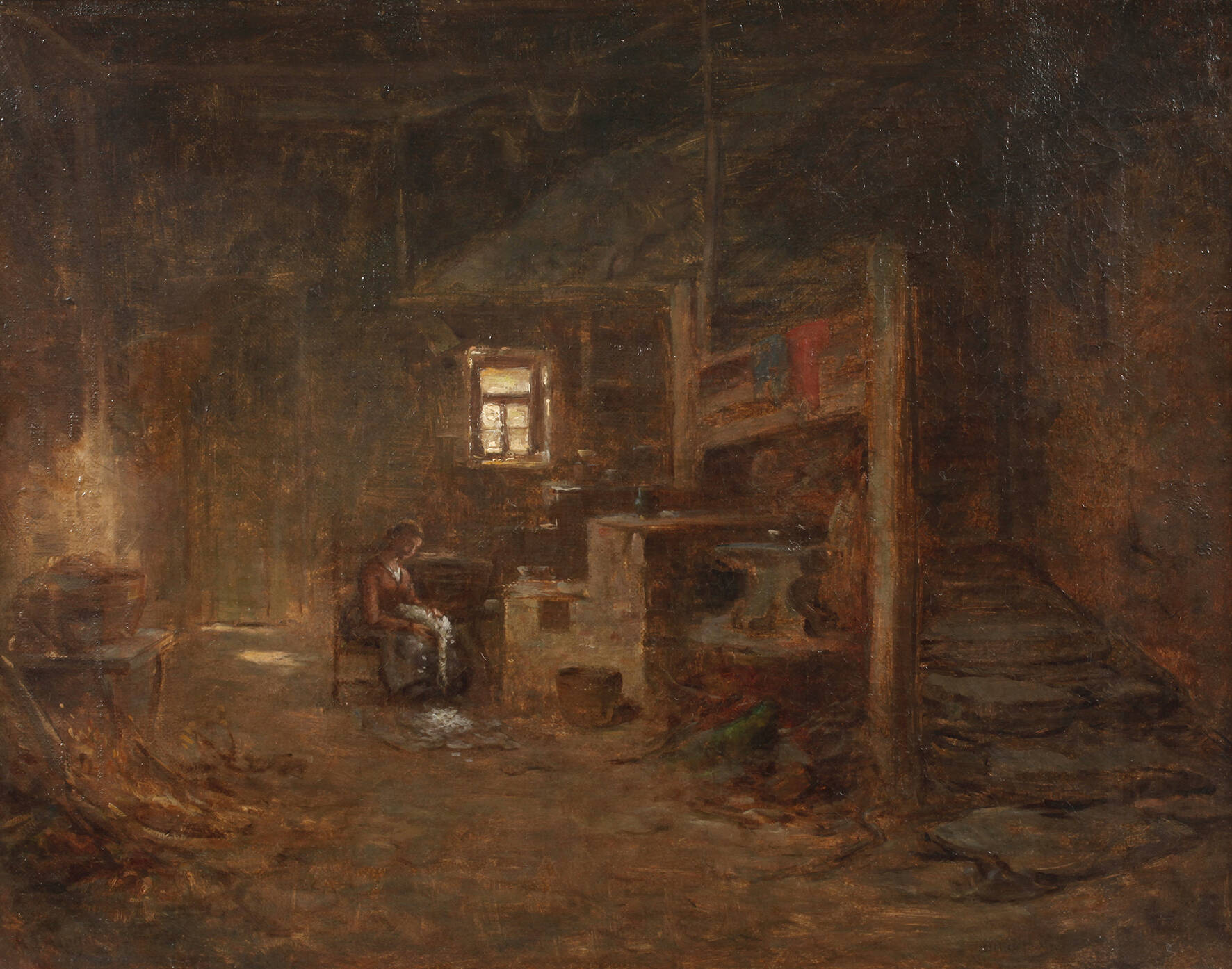 Prof. Anton Burger, Bäuerliches Interieur