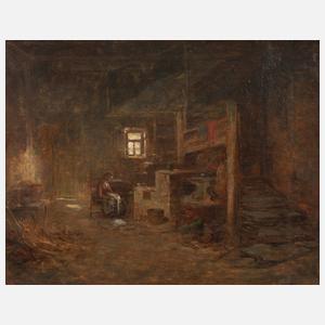 Prof. Anton Burger, Bäuerliches Interieur