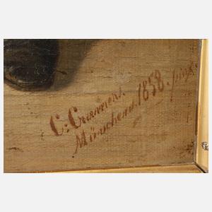 Carl Cäsar Cramer, Jagdstillleben mit Hund