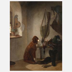 Carl Cäsar Cramer, Jagdstillleben mit Hund