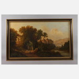 F. Johann, Herbstlandschaft mit Schloss