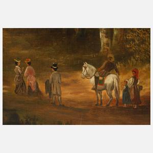 F. Johann, Herbstlandschaft mit Schloss