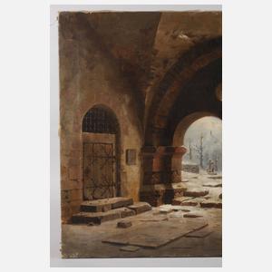 Alb. Sturm, Winterliches Klosteridyll