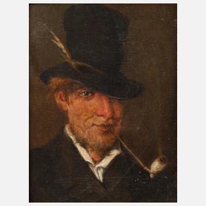 Vagabund mit Tonpfeife