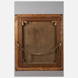 Biedermeierdame mit rotem Tuch