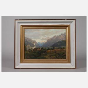 Sommerliche Alpenlandschaft mit Kirche