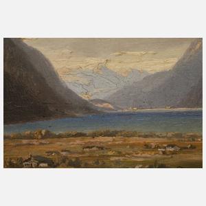 Sommerliche Alpenlandschaft mit See