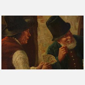 E. Ansen-Hoffmann, Kartenspieler im Weinkeller