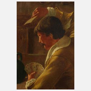 E. Ansen-Hoffmann, Kartenspieler im Weinkeller