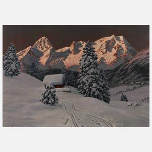 Alois Arnegger, Alpenglühen am Hohen Priel