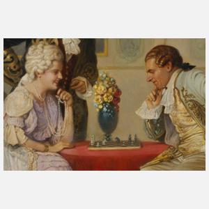 Ludwig Augustin, Beim Schachspiel