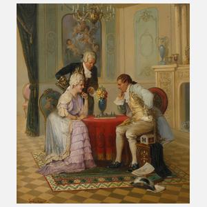 Ludwig Augustin, Beim Schachspiel