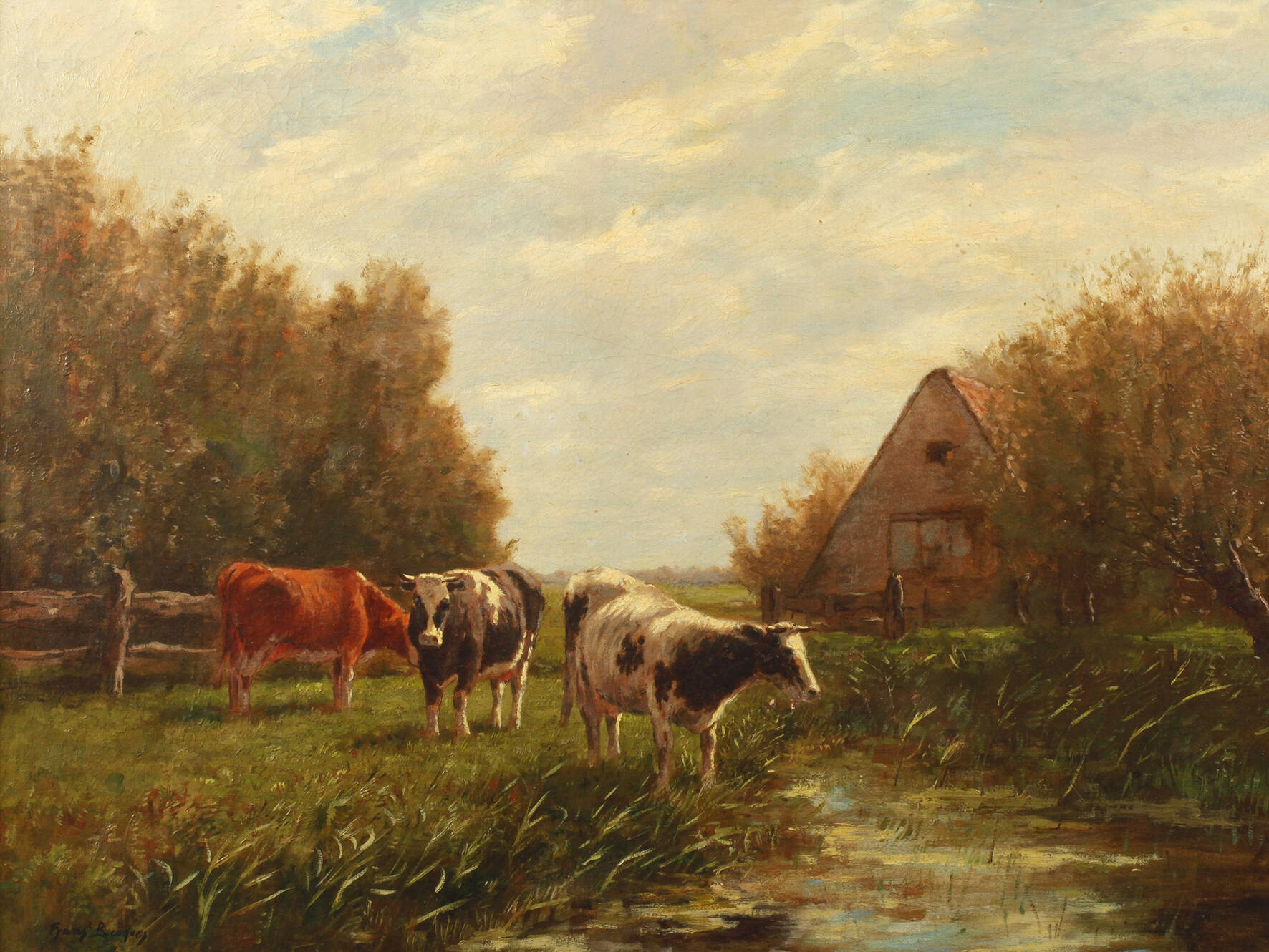 Frans Beckers, Kühe auf der Weide