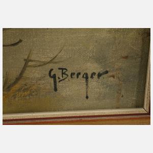 Prof. Georg Berger, Hirsche im Gebirge