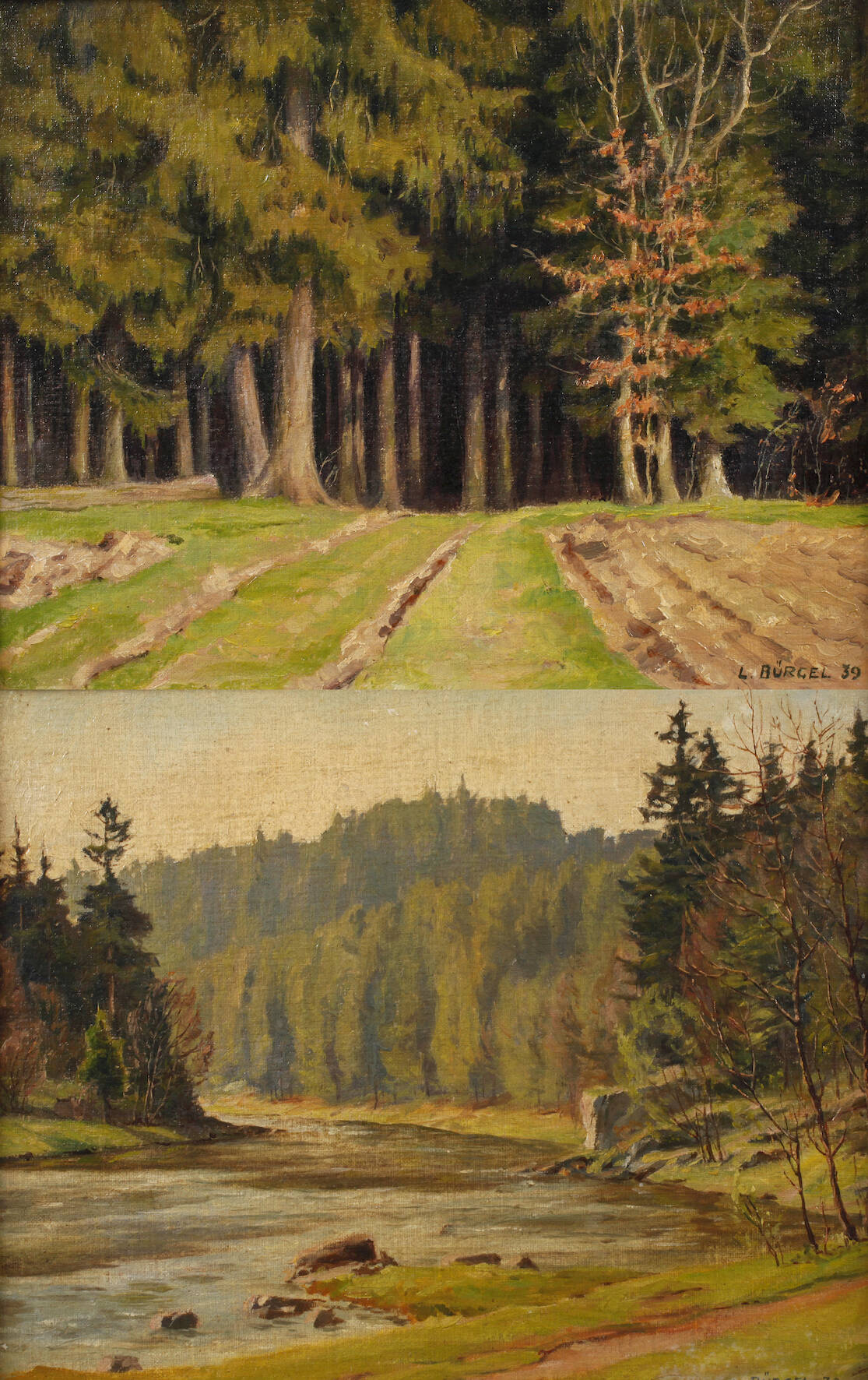 Ludwig Bürgel, Paar Landschaften