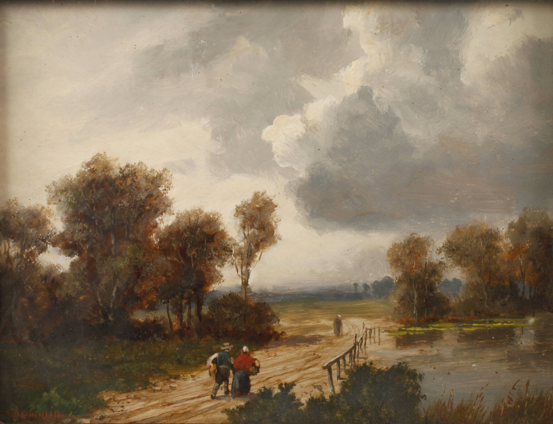 Erich Demmin, Wanderer in gewittriger Landschaft