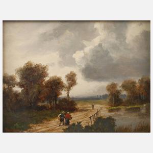 Erich Demmin, Wanderer in gewittriger Landschaft